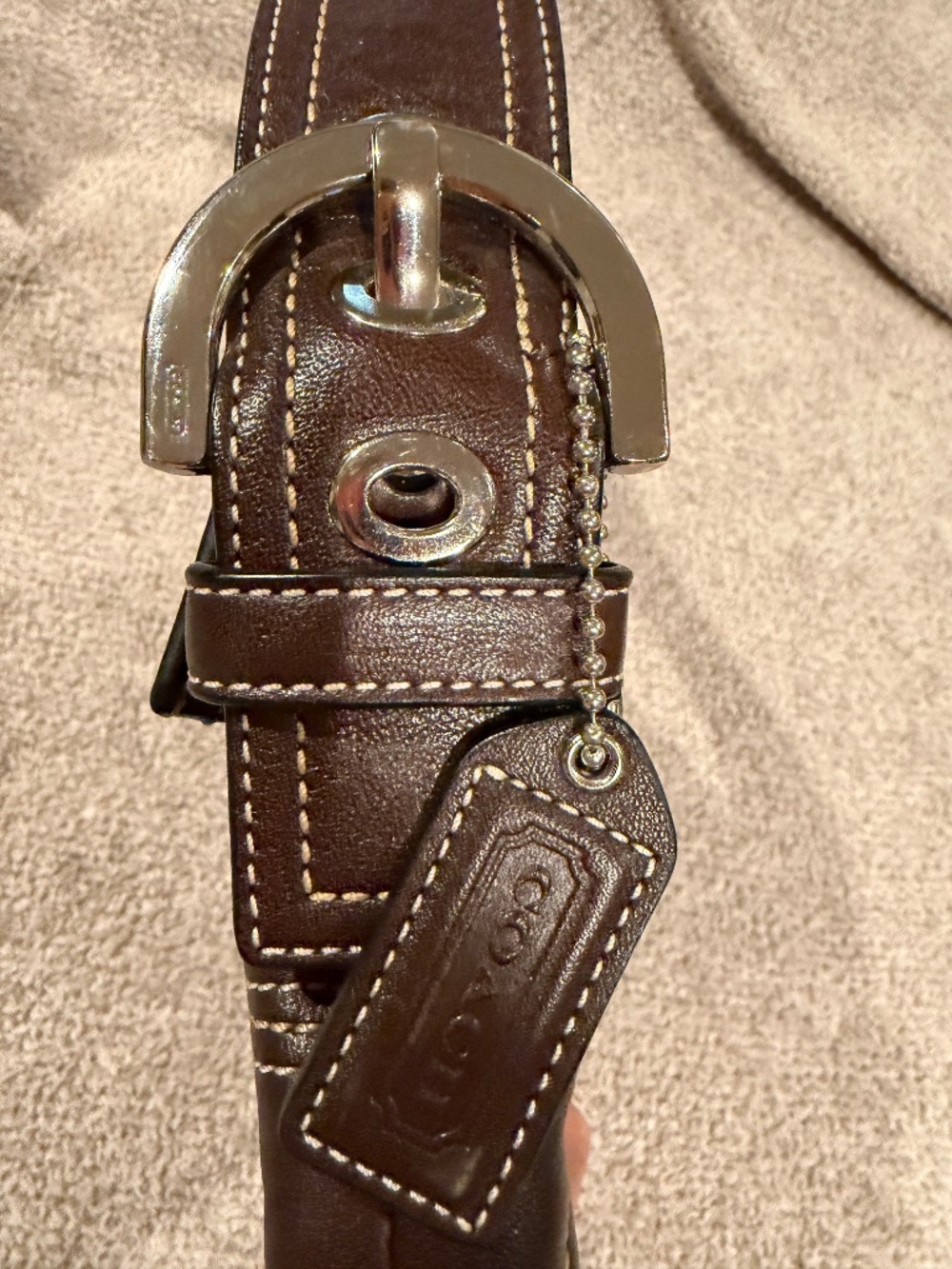 Vintage Coach Soho Buckle Flap Leather Shoulder Bag Chocolate Brown Y2K - Picture 12 of 12